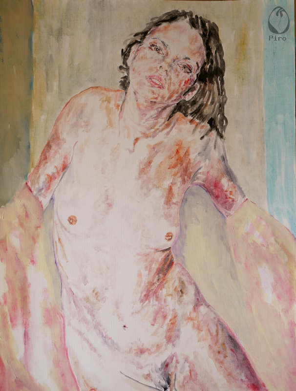 oil on paper - olio su carta di Piro